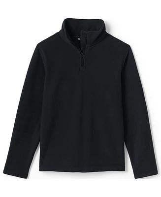 Lands' End Girls School Uniform Lightweight Fleece Quarter Zip Pullover