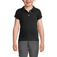 Lands' End Girls Short Sleeve Feminine Fit Interlock Polo Shirt