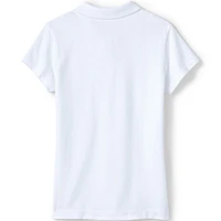 Lands' End Girls School Uniform Short Sleeve Feminine Fit Mesh Polo Shirt