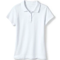 Lands' End Girls School Uniform Short Sleeve Feminine Fit Mesh Polo Shirt