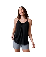Free Country Women's Microtech Chill B Cool V-Neck Built-In Bra Cami Top
