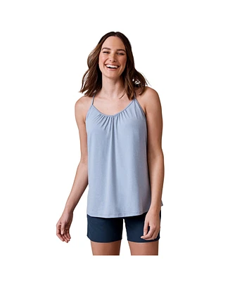 Free Country Women's Microtech Chill B Cool V-Neck Cami Top with Built-In Bra