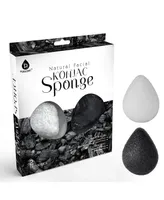 Pursonic Natural Facial Konjac Sponge Duo Set - Assorted Pre