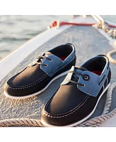 Barbour Men's Leather & Suede Wake 2-Eye Boat Shoes