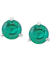 Lab-Grown Emerald Stud Earrings (2-1/3 ct. t.w.) in Sterling Silver