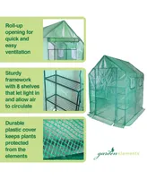 Garden Elements Personal Plastic Indoor Outdoor Standing Greenhouse For Seed Starting and Propagation, Frost Protection Green, Large, 77 Inches x 56 I