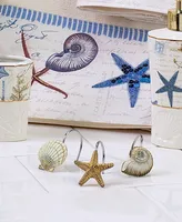 Avanti Antigua Starfish & Seashells Ceramic 12-Pc. Shower Curtain Hooks