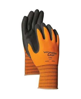 Wonder Grip High Visibility Nitrile Palm Gloves, Orange, Size M