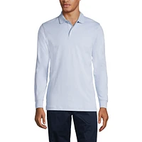 Lands' End Men's School Uniform Long Sleeve Interlock Polo Shirt