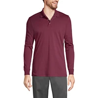 Lands' End School Uniform Men's Long Sleeve Interlock Polo Shirt