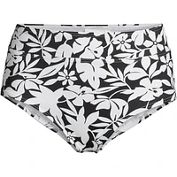 Lands' End Women's Tummy Control High Waisted Bikini Swim Bottoms Print