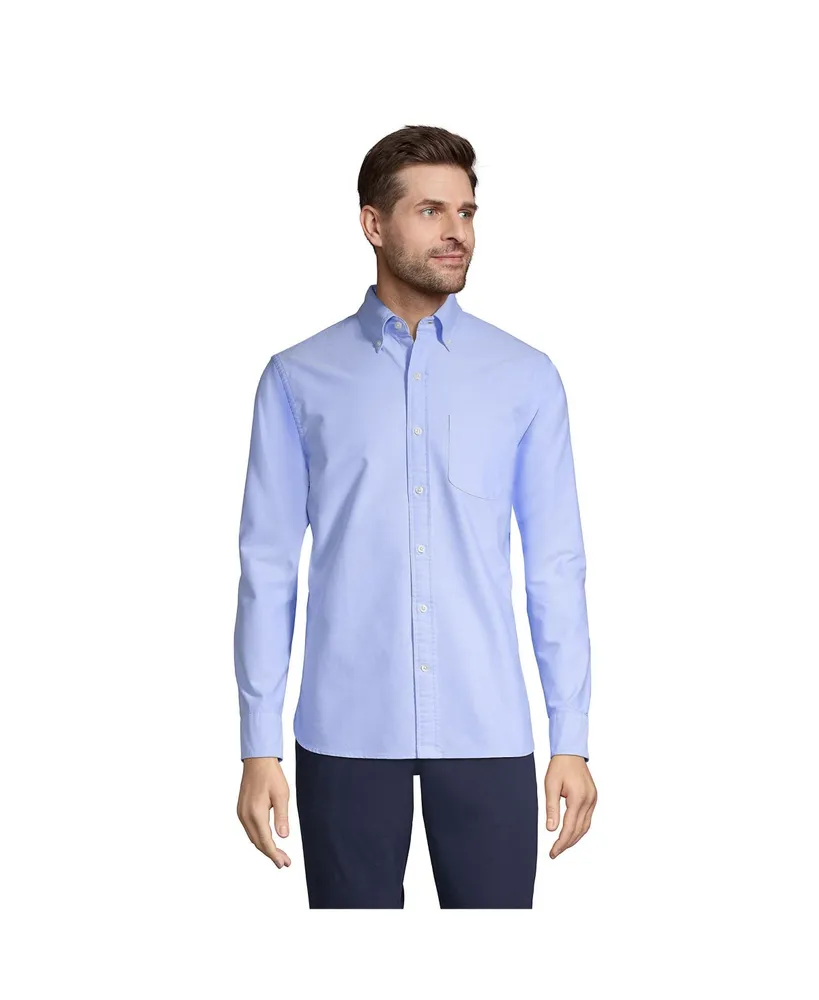 Lands' End Men's Tailored Fit Long Sleeve Sail Rigger Oxford Shirt