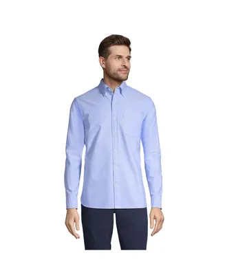 Lands' End Men's Tailored Fit Long Sleeve Sail Rigger Oxford Shirt