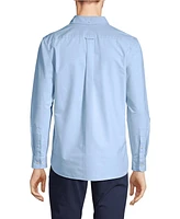 Lands' End Men's Tailored Fit Long Sleeve Sail Rigger Oxford Shirt