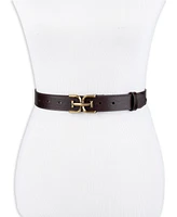 Sam Edelman Women's Slim Double-e Plaque Buckle Belt