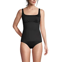 Lands' End Women's Ddd-Cup Square Neck Underwire Tankini Swimsuit Top Adjustable Straps