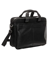 Mancini Men's Buffalo Double Compartment Top Zipper 15.6" Laptop and Tablet Briefcase