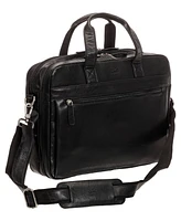 Mancini Men's Buffalo Double Compartment Briefcase for 15.6" Laptop and Tablet