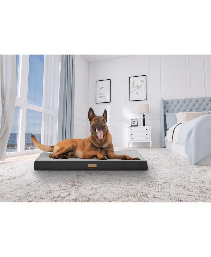 TailZzz Dream Pet Mattress | Large to Extra Large Pet Mattress | 2-in-1 Cool Gel Infused with High Density foam | Rectangle Pet Mattress