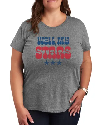 Hybrid Apparel Trendy Plus Well, My Stars Americana Graphic T-shirt