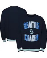 Big Boys and Girls Deep Sea Blue Seattle Kraken Classic Blueliner Pullover Sweatshirt