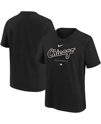 Big Boys and Girls Nike Black Chicago White Sox Authentic Collection Early Work Tri-Blend T-shirt
