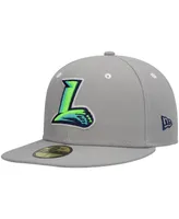 Men's New Era Gray Lynchburg Hillcats Authentic Collection Road 59FIFTY Fitted Hat