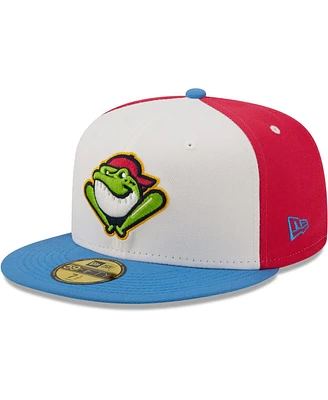 Men's New Era White, Blue Ranas De Rio Copa La Diversion 59FIFTY Fitted Hat