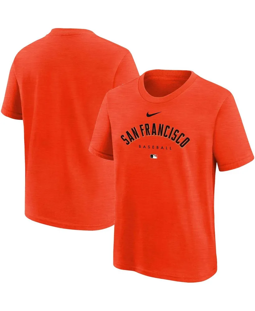 Big Boys and Girls Nike Orange San Francisco Giants Authentic Collection Early Work Tri-Blend T-shirt