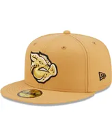 Men's New Era Natural Lehigh Valley IronPigs Authentic Collection 59FIFTY Fitted Hat