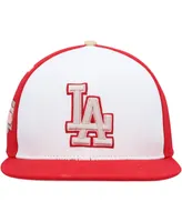 Men's Pro Standard White, Red Los Angeles Dodgers Strawberry Ice Cream Drip Snapback Hat