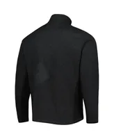 Men's Antigua Heathered Black Philadelphia Flyers Course Quarter-Zip Jacket