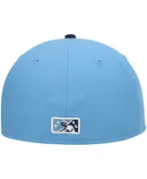 Men's New Era Light Blue Wilmington Rocks Authentic Collection Team Game 59FIFTY Fitted Hat