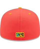 Men's New Era Coral, Turquoise Gallos De Delmarva Copa La Diversion 59FIFTY Fitted Hat