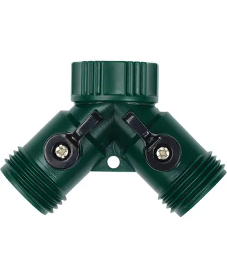 Melnor 313S 2-Way Plastic Hose Valve Connector with Built-in Shut-offs Qty 1