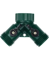 Melnor 313S 2-Way Plastic Hose Valve Connector with Built-in Shut-offs Qty 1