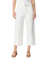 Gloria Vanderbilt Women's Cropped Wide-Leg Belted Jeans