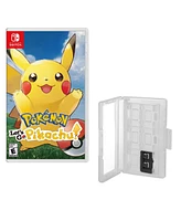 Nintendo Pokemon Let's Go Eevee Game and Game Caddy for Switch