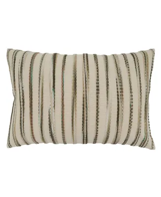 Saro Lifestyle Striped Woven Decorative Pillow, 16" x 24"