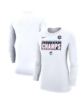 Women's Nike White UConn Huskies 2023 Ncaa Men's Basketball National Champions Pebble Long Sleeve T-shirt