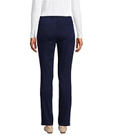 Lands' End Women's Starfish Mid Rise Knit Denim Straight Jeans