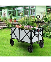 Costway Folding Collapsible Wagon Utility Camping Cart
