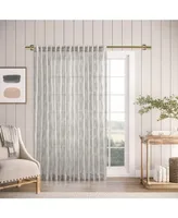 Ricardo Sheer Leaf Rod Pocket With Back Tab Patio Curtain Panel 104"W x 84"L