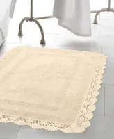 Laura Ashley Crochet Reversible Cotton Bath Rugs