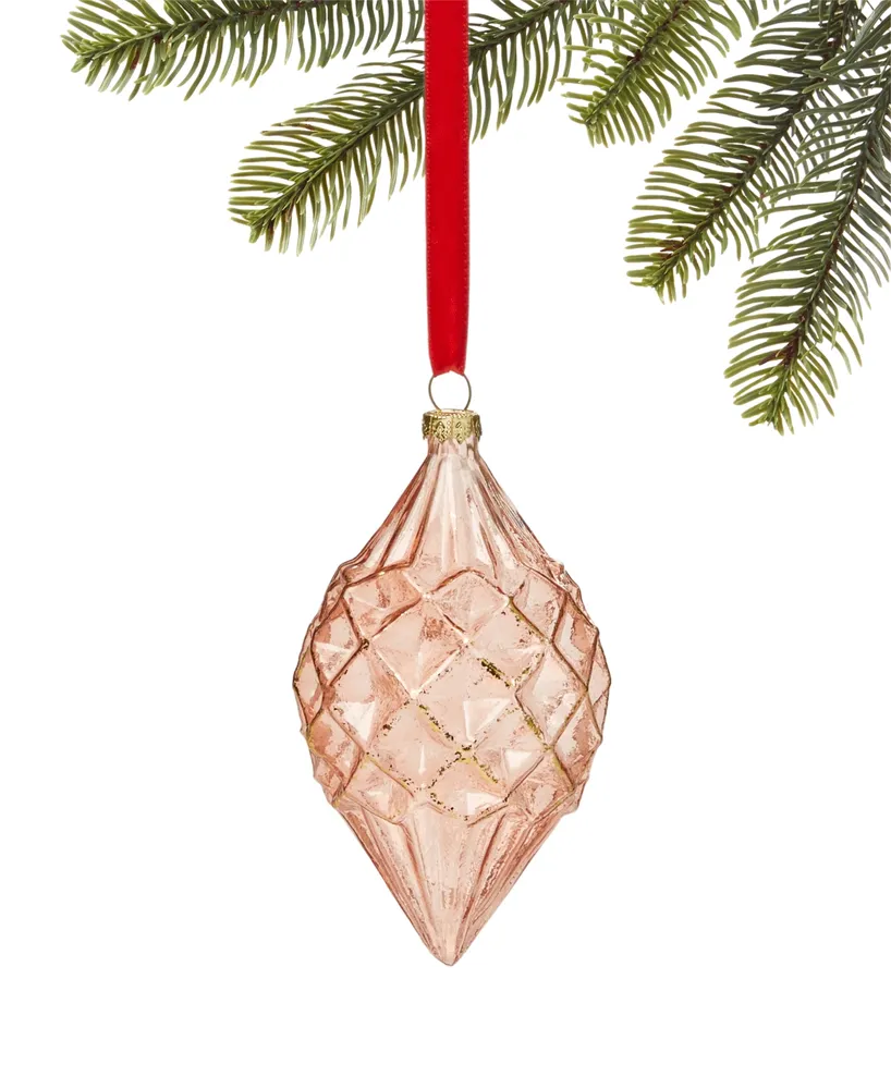 Holiday Lane Burgundy and Blush Plastic Ornaments, Set of 16