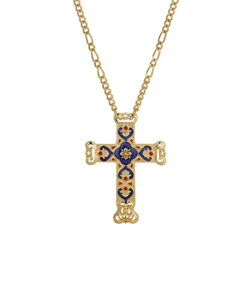 Symbols of Faith Enamel Cross Necklace