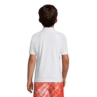 Lands' End Big Boys Husky Short Sleeve Swim Upf 50 Rash Guard