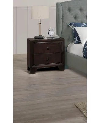 Streamdale Furniture Modern Bedroom Nightstand Brown Drawers Bedside Table Rubberwood