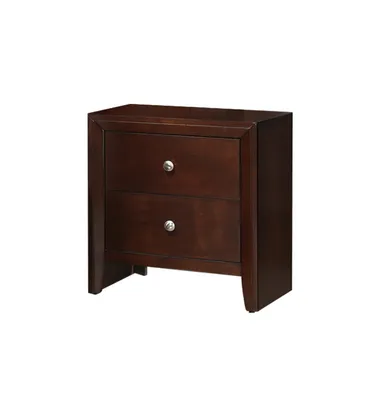 Simplie Fun Kali Wooden 2-Drawer Brown Nightstand