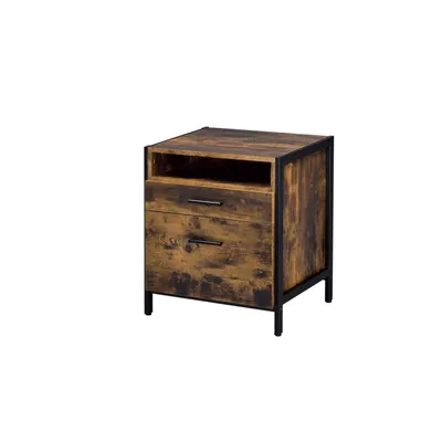 Simplie Fun Juvanth Nightstand In Rustic Oak & Finish